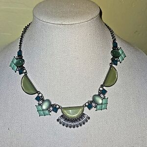 Lia Sophia statement necklace in beautiful greens